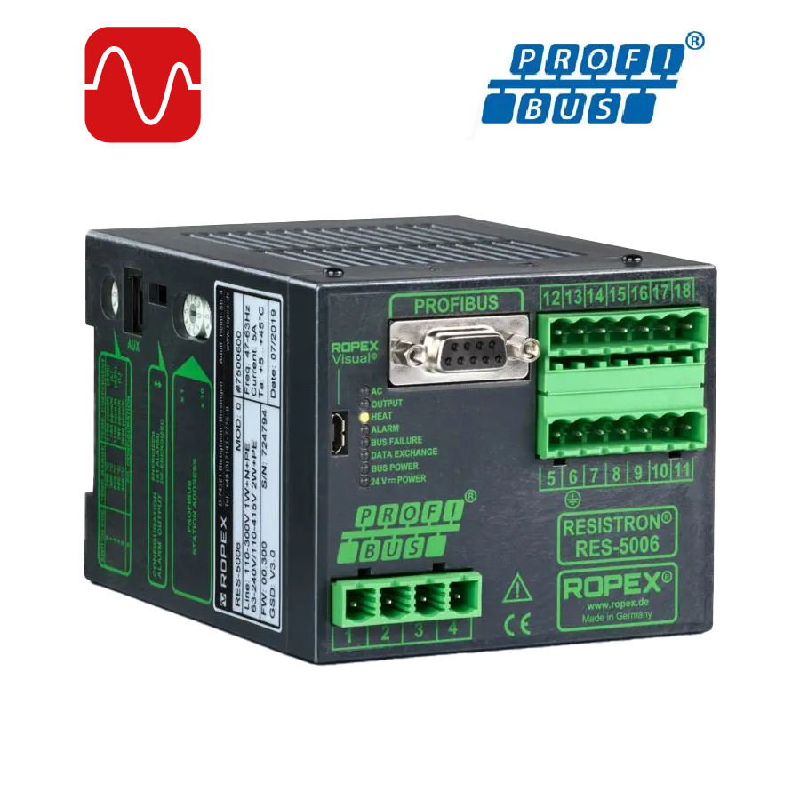 Ropex Resistron RES-5006 with PROFIBUS PLC interface. ROPEX RES-5006 Heatseal Controller